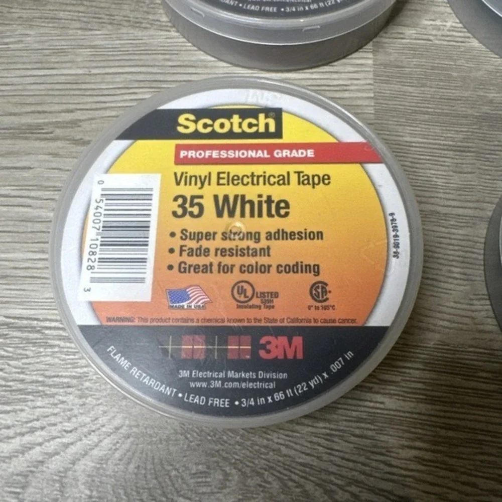 (3) NEW Rolls 3M‎ Scotch 35 Electrical Tape Lot Of 4- 3/4